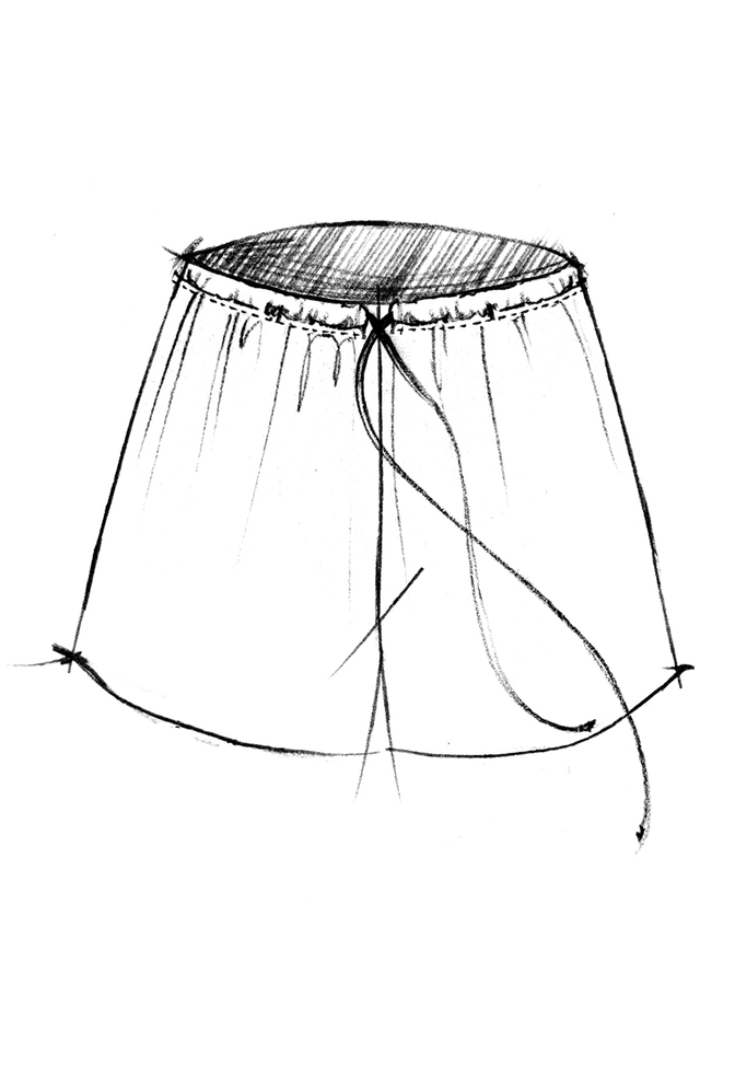 The school of making relaxed drawstring pant skirt sewing pattern 5
