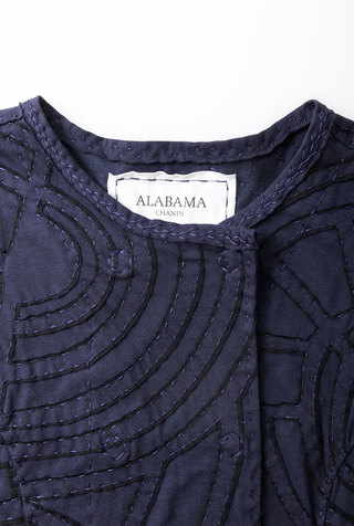 Alabama chanin embroidered aline womens dress 8