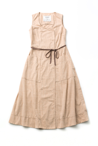 Alabama chanin double breasted pockets organic chambray dress 4