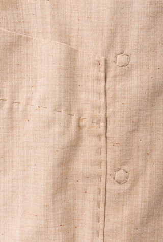 Alabama chanin double breasted pockets organic chambray dress 5