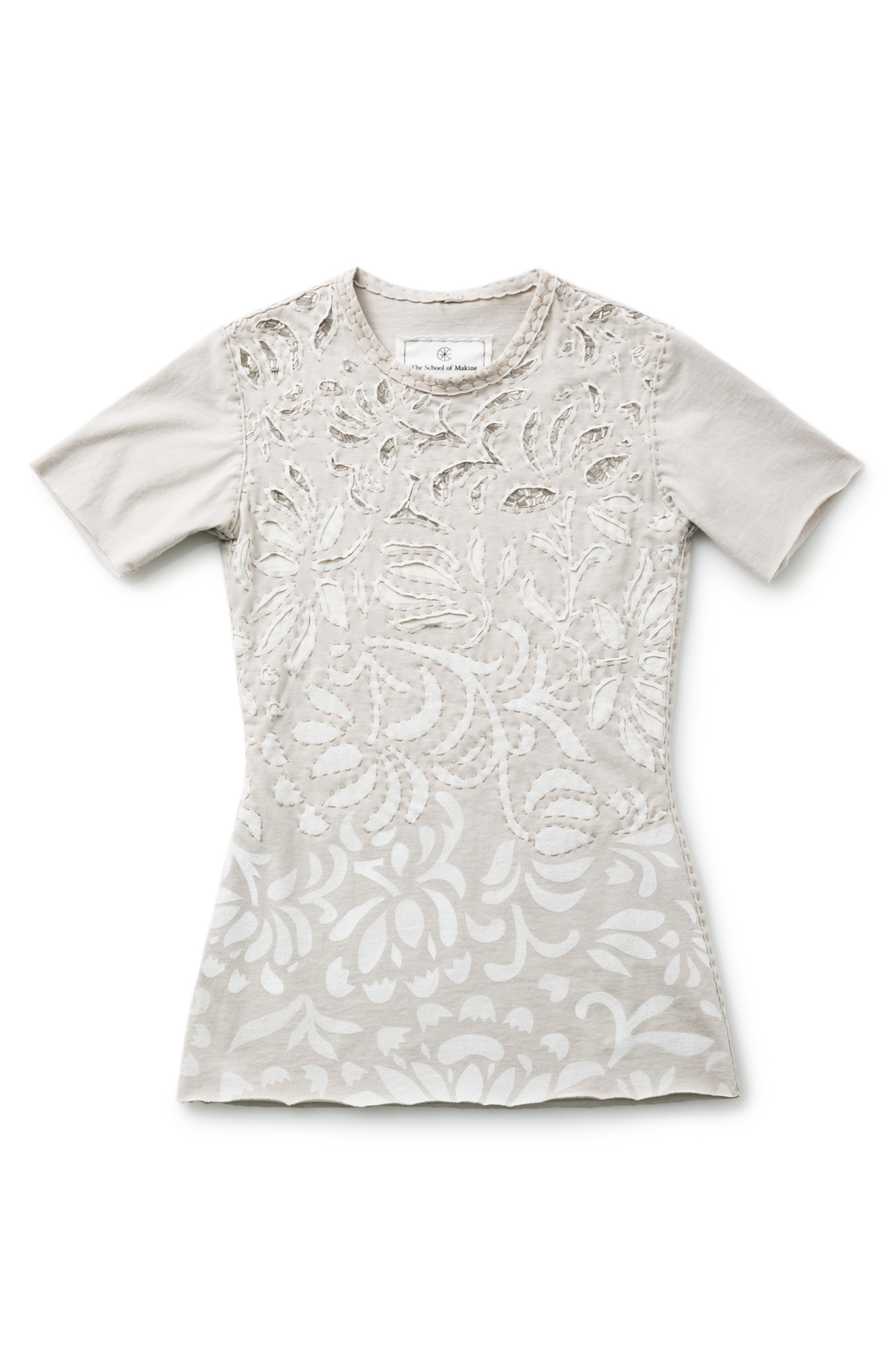 Casual tee anna's garden reverse applique sand natural 27711 january 2018 abraham rowe 1