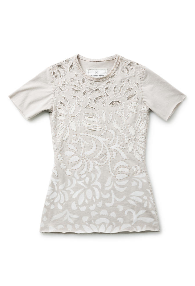 Casual tee anna's garden reverse applique sand natural 27711 january 2018 abraham rowe 1