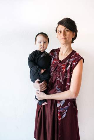 Alabama chanin organic cotton baby wrap top set 2