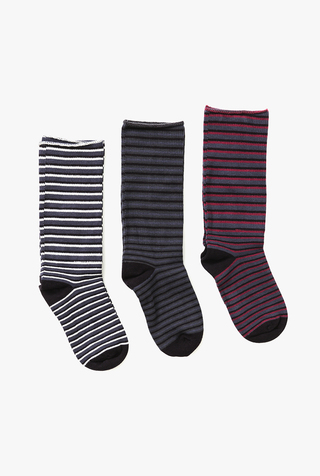 Alabama chanin organic cotton stripe socks 1