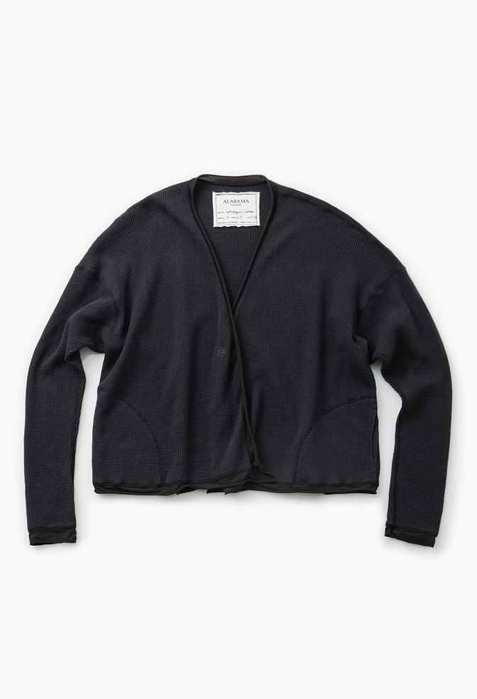 Alabama chanin waffle knit thermal cardigan 1