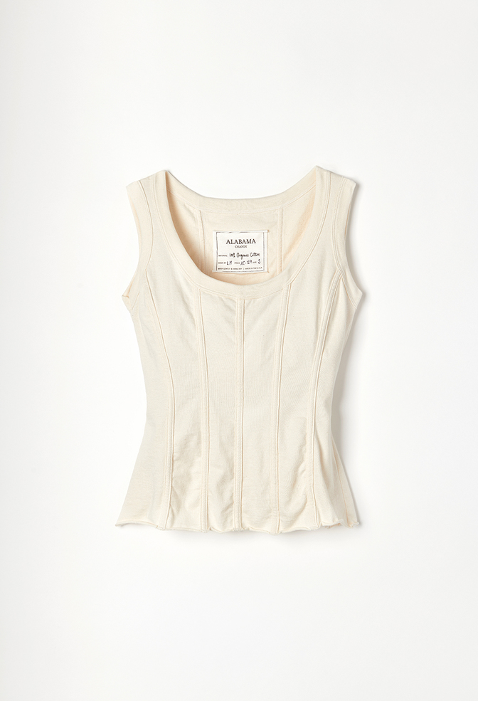 Alabama chanin organic cotton corset top 1