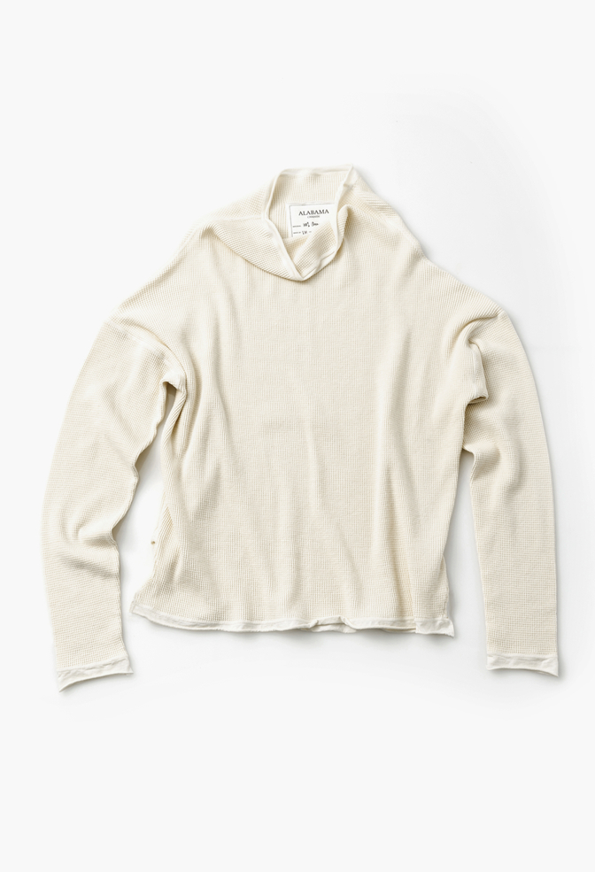 Alabama chanin waffle sweatshirt tunic