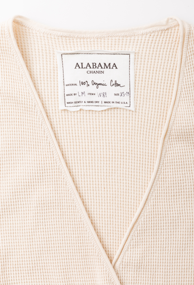 Alabama chanin cozy waffle cardigan