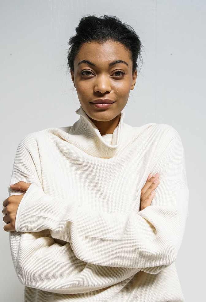 Alabama chanin organic waffle sweatshirt 3