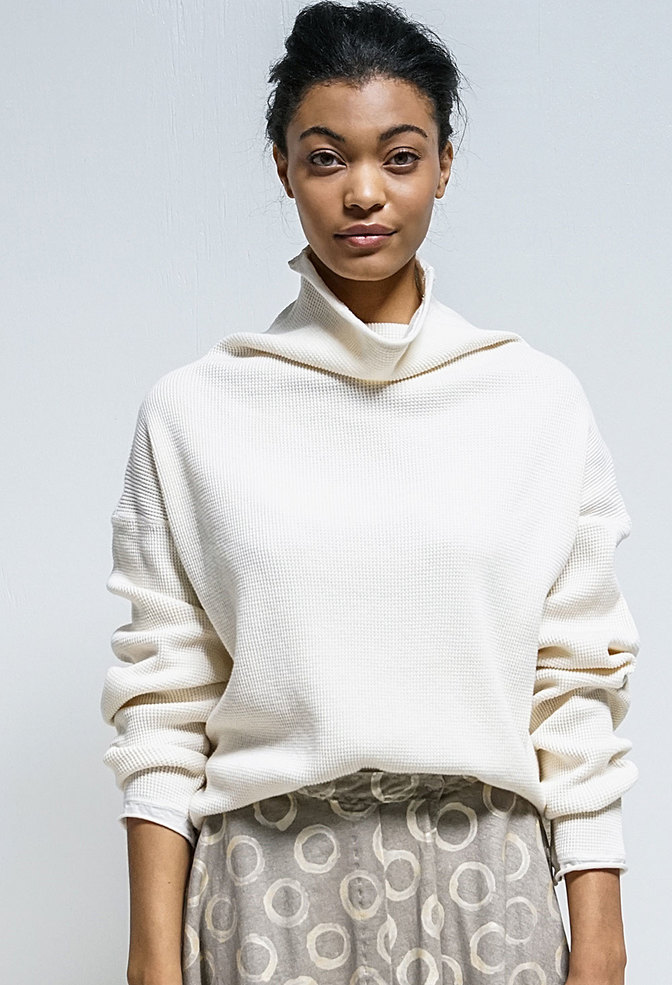 Alabama chanin organic waffle sweatshirt 4
