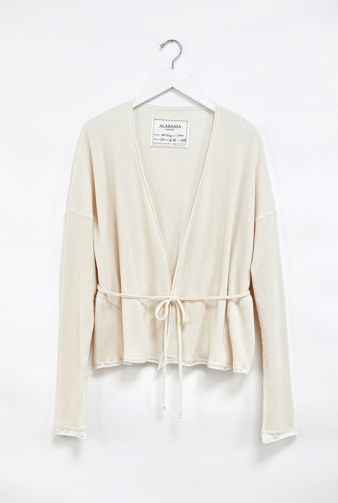 Alabama chanin waffle knit thermal cardigan 5