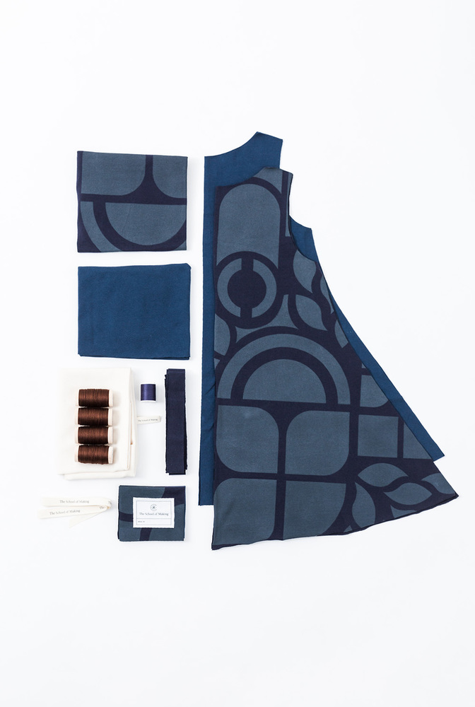 A line dress pattern a line tunic abstract navy peacock a 681 kit contents january 2020 abraham rowe 1