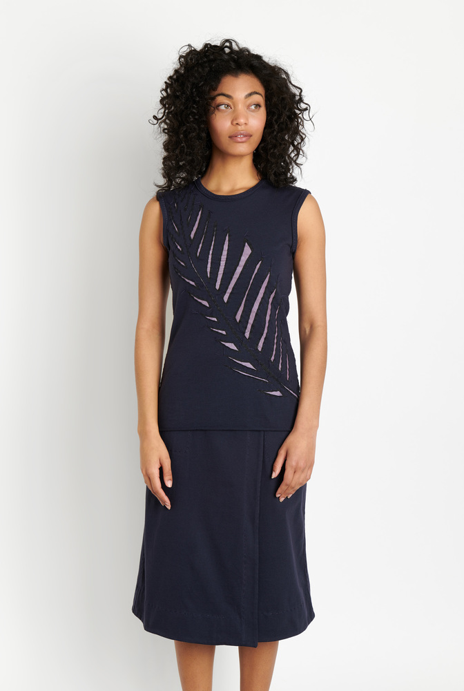 Alabama chanin hand sewn palm fitted top 1