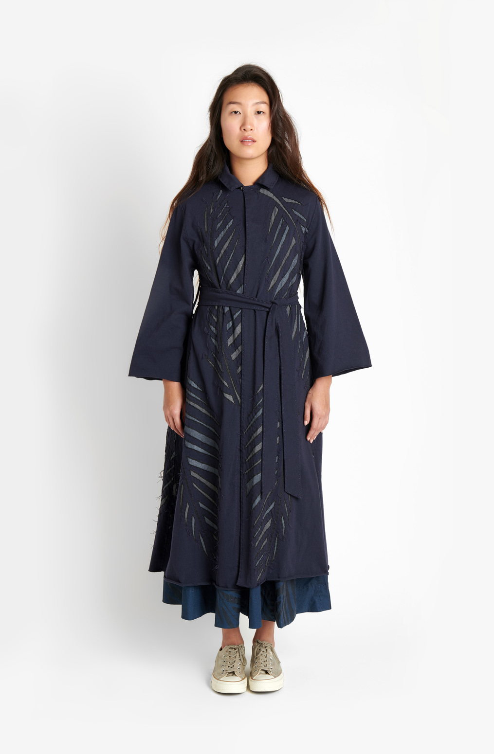 Alabama chanin palm polo coat