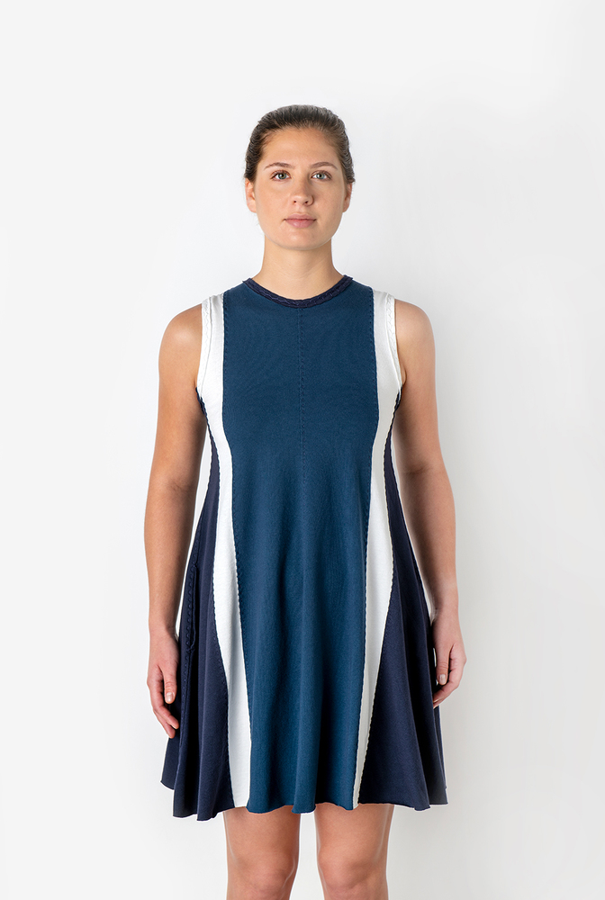 The school of making color blocked a line dress bundle 5