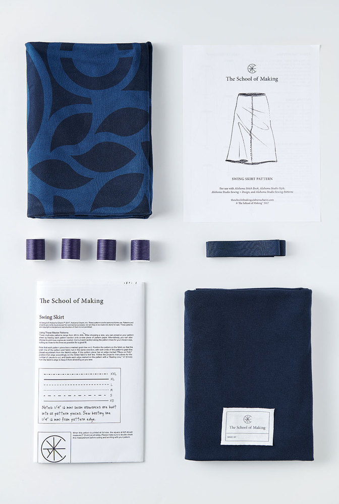 The school of making swing skirt printed fabric pattern bundle 2