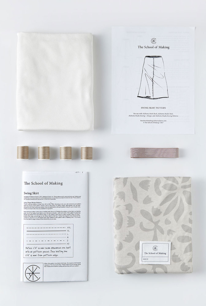 The school of making swing skirt printed fabric pattern bundle 4
