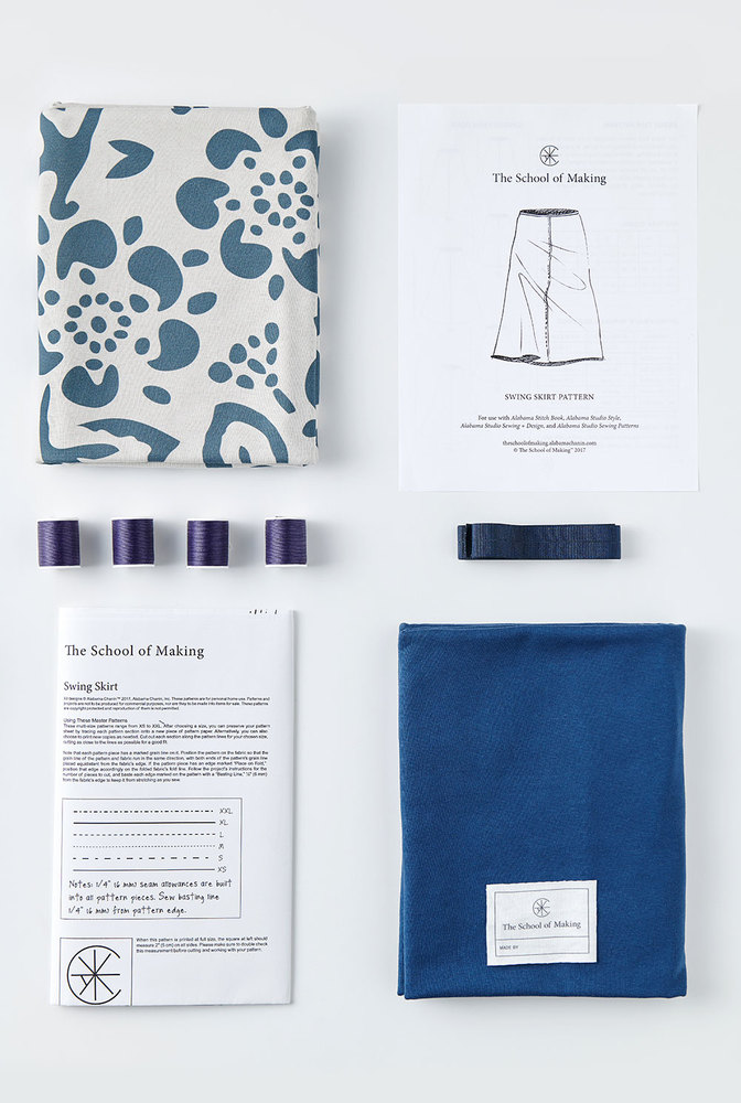 The school of making swing skirt printed fabric pattern bundle 5