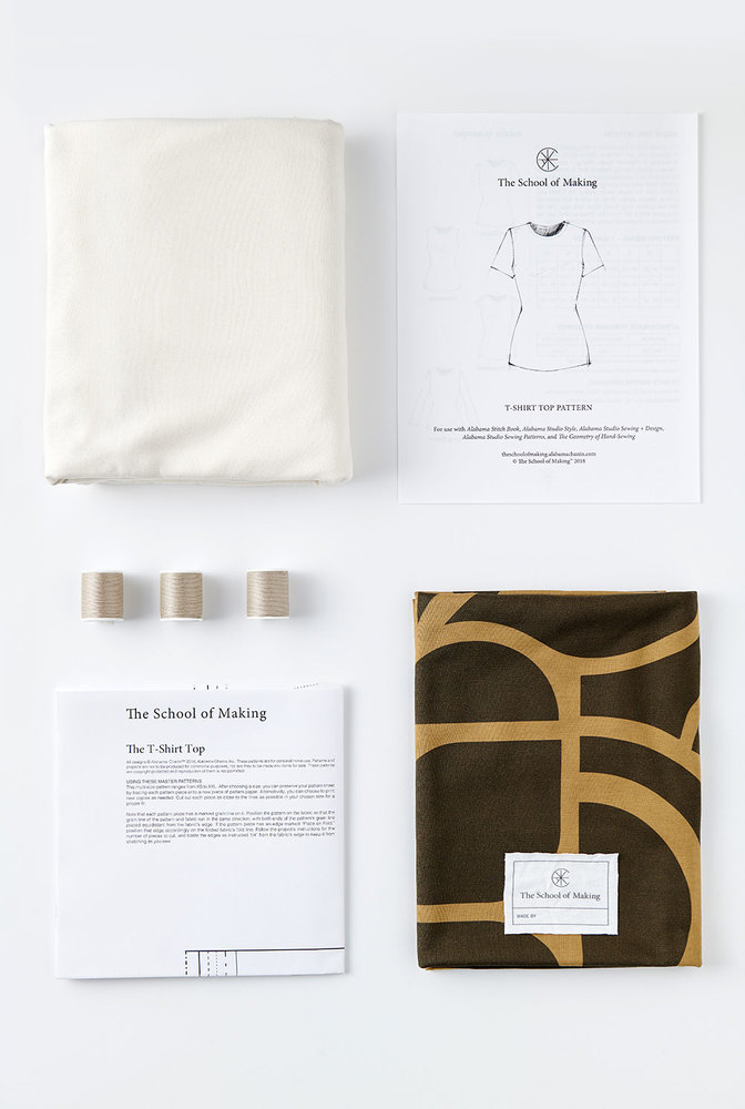 The school of making t shirt top printed fabric pattern bundle 1