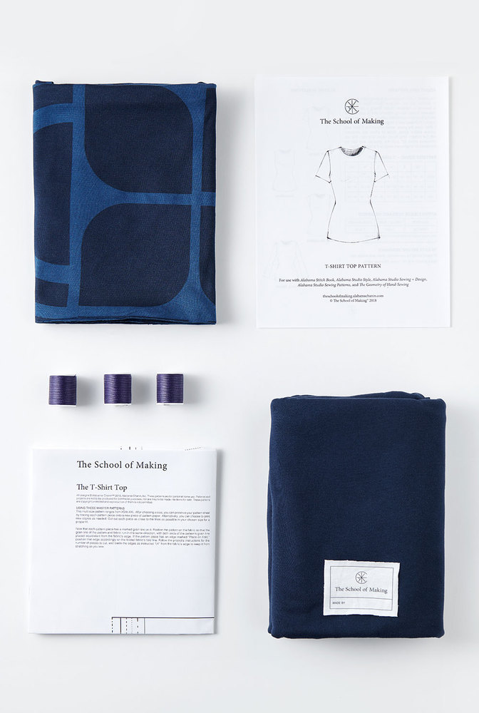The school of making t shirt top printed fabric pattern bundle 2