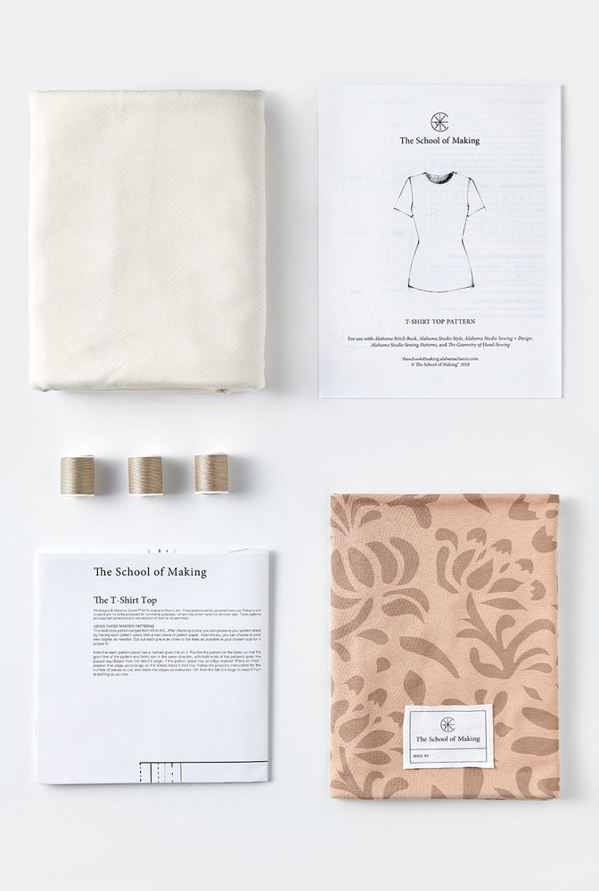 The school of making t shirt top printed fabric pattern bundle 3