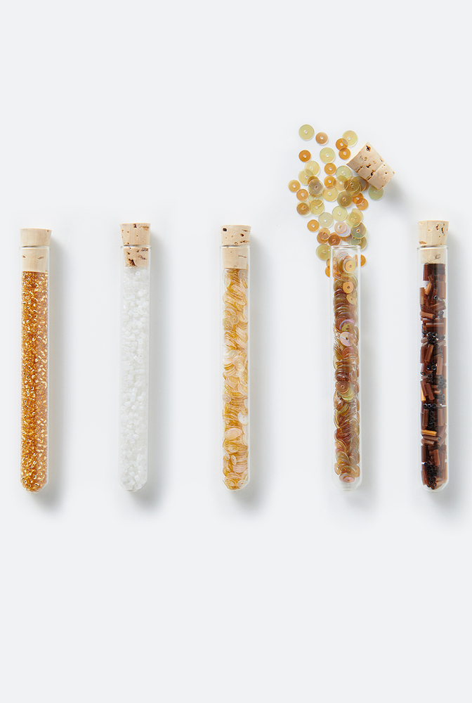 The school of making assorted beads sequins mix color palette 4