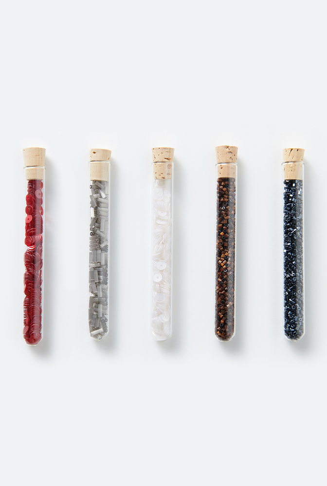 The school of making assorted beads sequins mix color palette 1