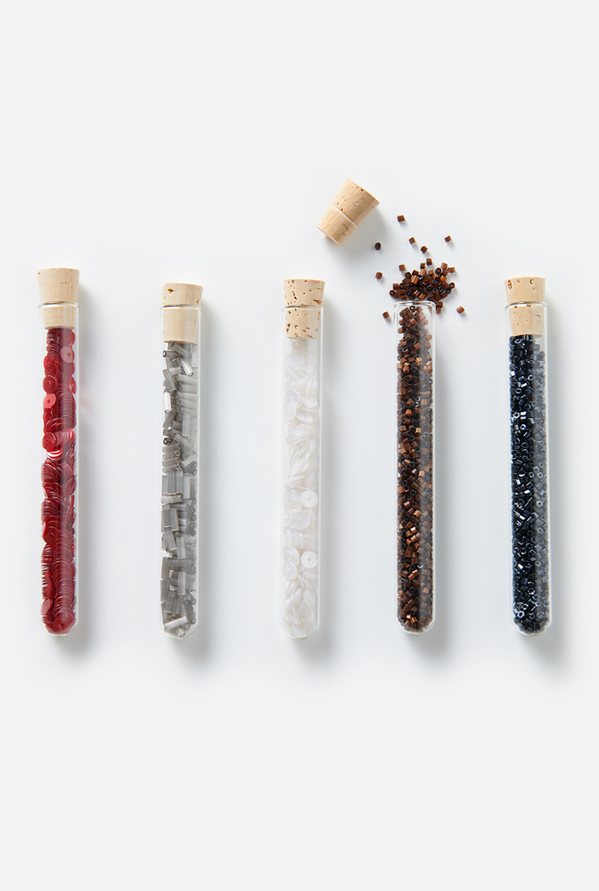 The school of making assorted beads sequins mix color palette 2