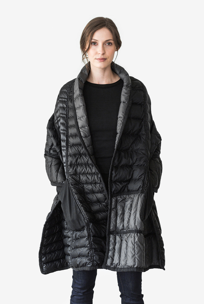 Alabama chanin patagonia collaboration reclaimed down wrap accessory 1