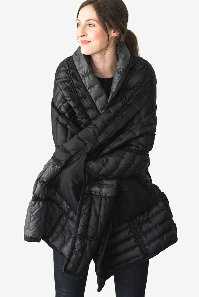 Alabama chanin patagonia collaboration reclaimed down wrap accessory 4