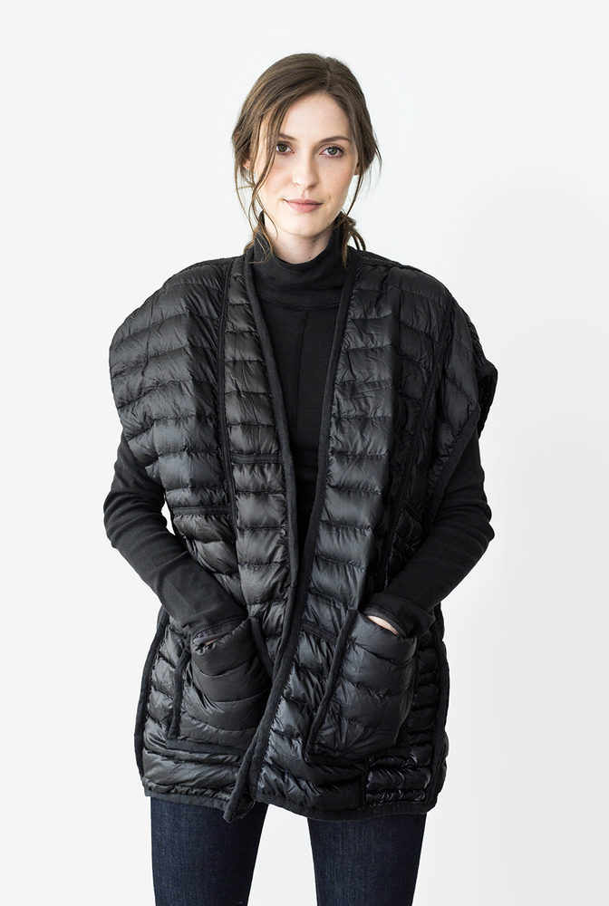 Alabama chanin patagonia collaboration reclaimed down vest accessory 1