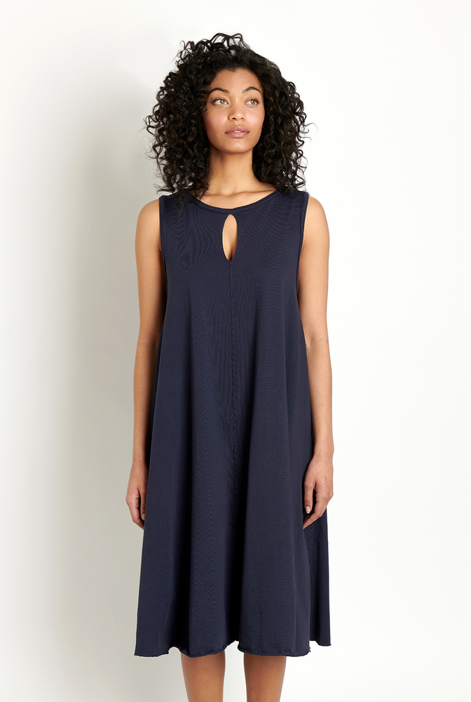 Alabama chanin keyhole cotton womens aline dress 2